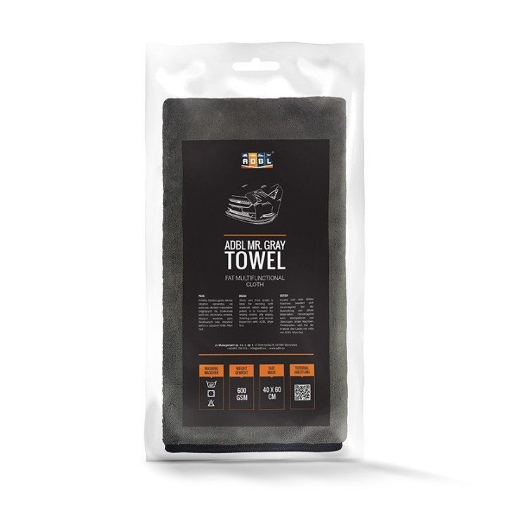ADBL Mr. Gray Towel Toalla mullida y suave 40x60 cm 600 GSM