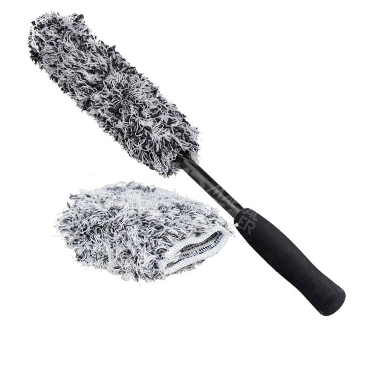 Kit de cepillo y guante de llantas de microfibras BestFiber