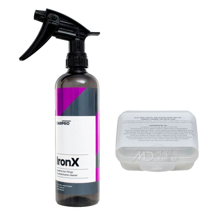 Kit para descontaminar pintura coche con férrico y clay