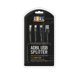 ADBL USB Splitter Cable USB Multicarga