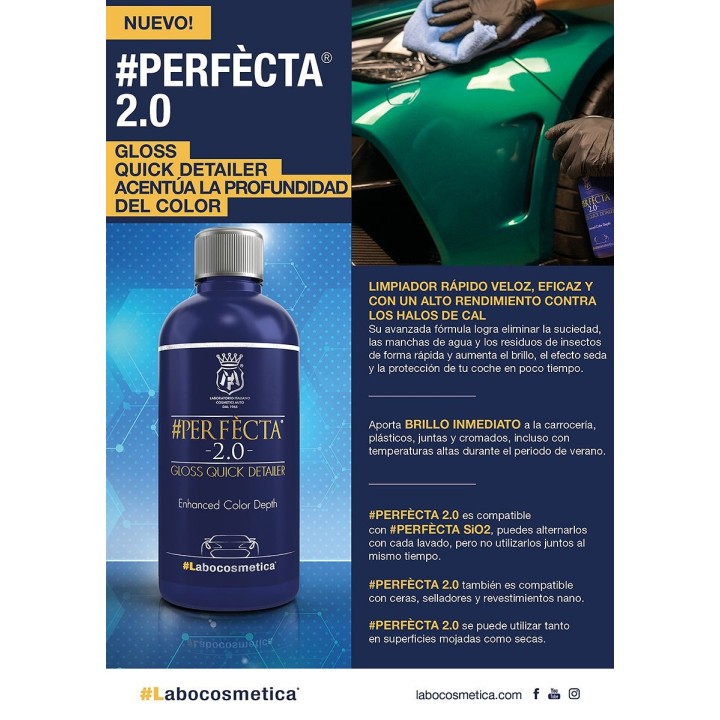 Labocosmetica PERFECTA 2.0 Quick Detailer de alto brillo y profundidad