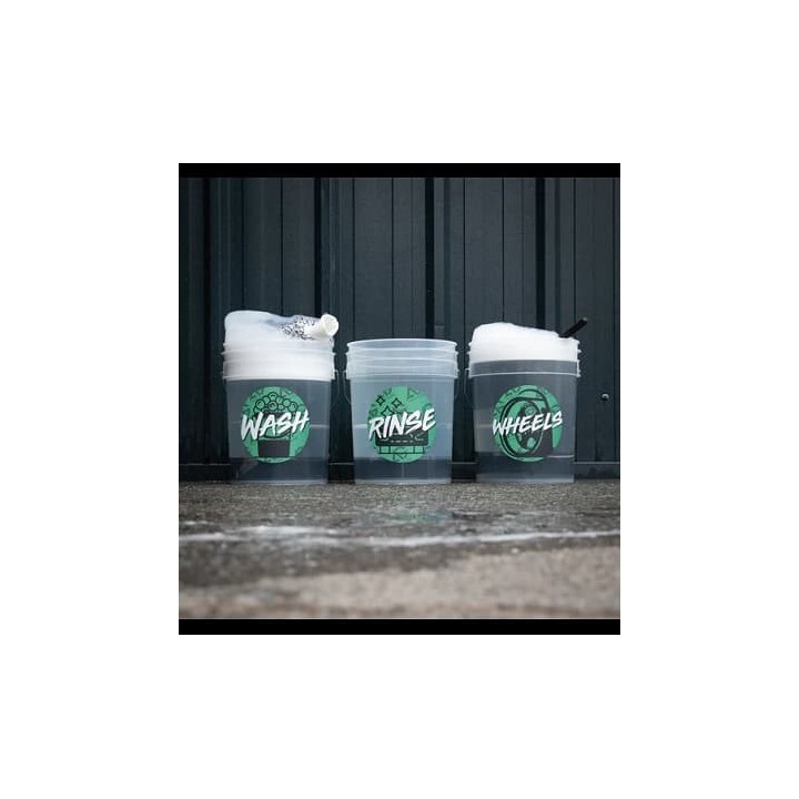 AutoGlanz Pegatinas para cubos de lavado. Lavado, aclarado y llantas.