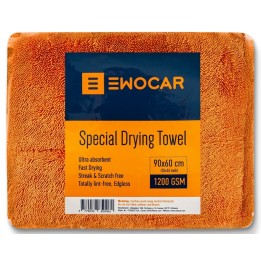 Ewocar Toalla de microfibras de secado Twisted Loop 1200 GSM NARANJA