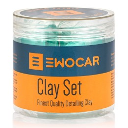 EWOCAR CLAY SET Kit de 4 clay bar suaves de 50 g