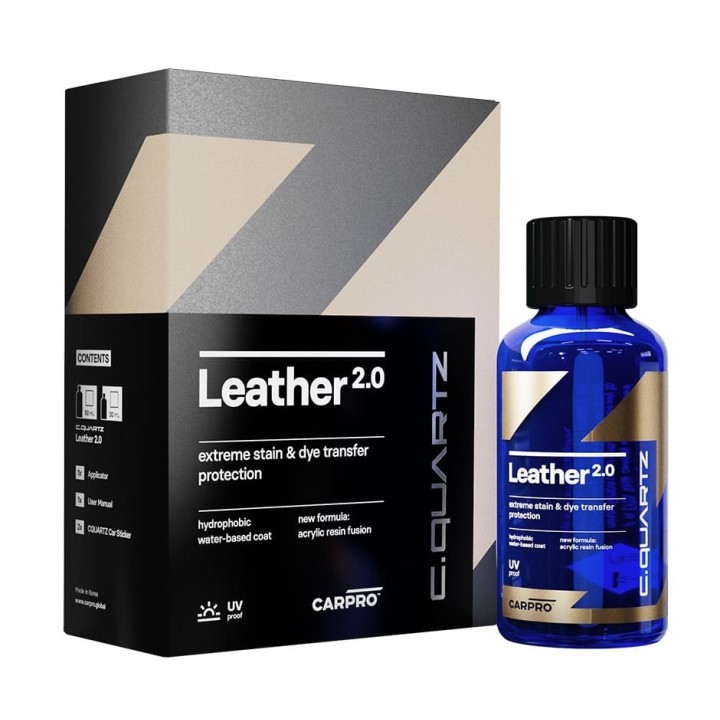 CarPro Cquartz Leather 2.0 Coating para cuero 30 mL