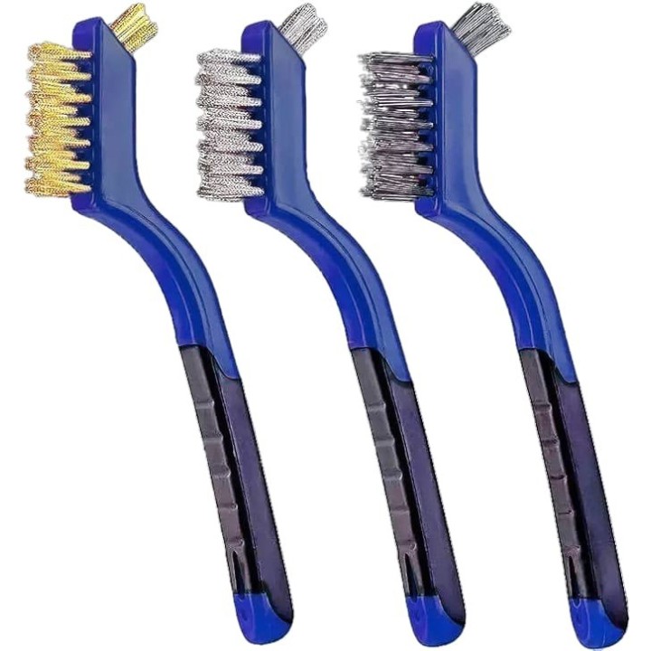 VONIX Kit de Cepillos de Nylon, Latón y Acero Doble Cara